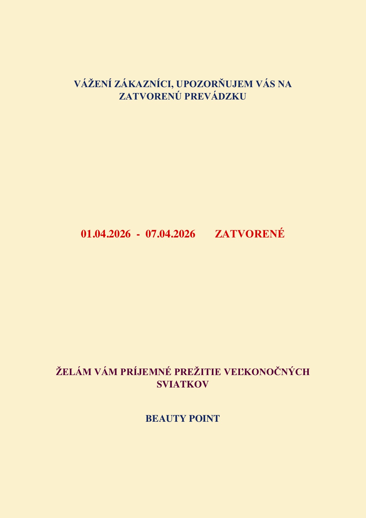 Otváracia doba 04.2026